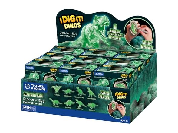 I Dig It! Glow-in-the-Dark Dinosaur Egg Excavation Gift Set