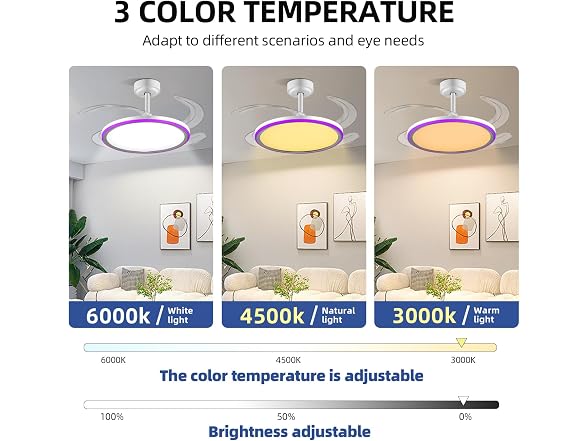 BAYSQUIRREL RGB Ceiling Fan BT Speaker
