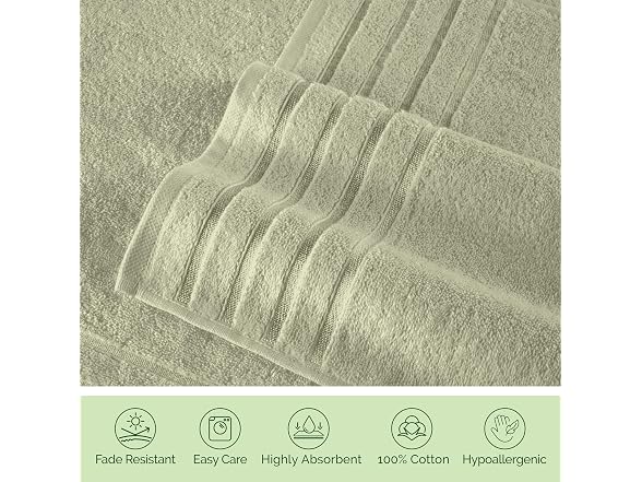 Elegant Comfort 100% Turkish Cotton 4 Lines 2Pk