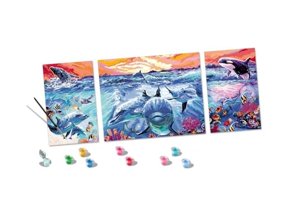 CreArt Dolphins Paint by Numbers Kit