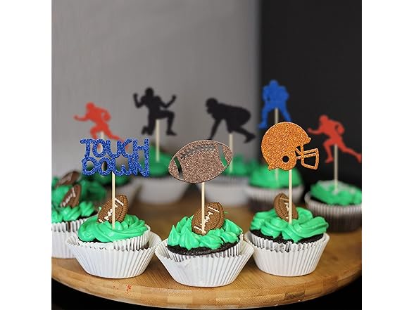 Gyufise 28Pcs Rugby Ball Player Toppers