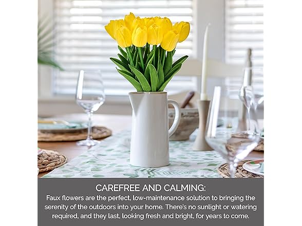 Mikasa Artificial 13" Yellow Tulip Bouquet
