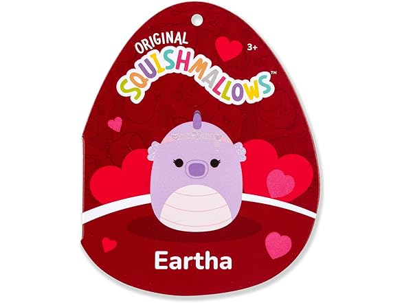 Squishmallows Original 12in Eartha The Purple Seahorse
