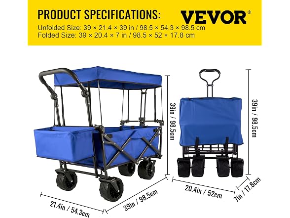 Extra Large Collapsible Garden Cart with