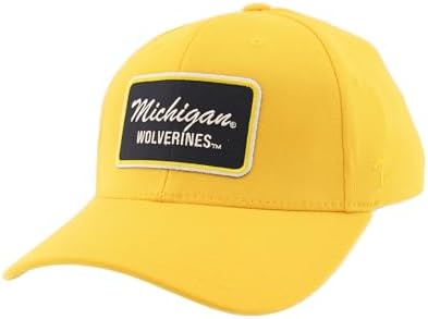 ZHATS Men's Standard NCAA Officially Licensed Fitted Hat ZH Patch Brick Secondary Color, Large