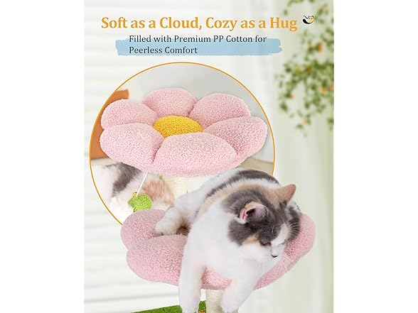 Flower Cat Tree with 3 Scratching Posts