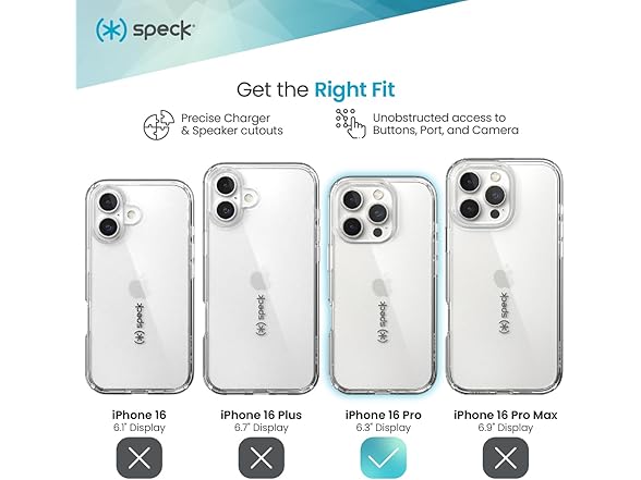 Speck Clear iPhone 16 Pro Case