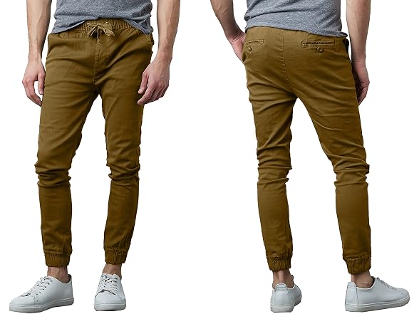 Galaxy by Harvic Men's Basic Stretch Twill Joggers
