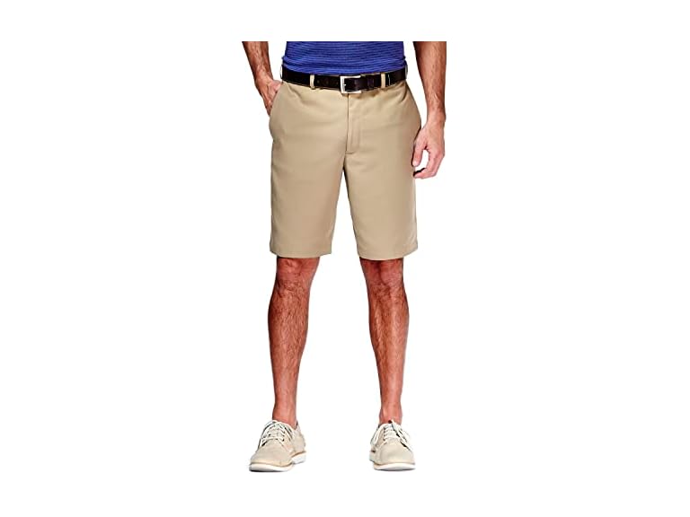 Haggar Men's Classic Fit Cool 18 Dress Casual Short Taupe