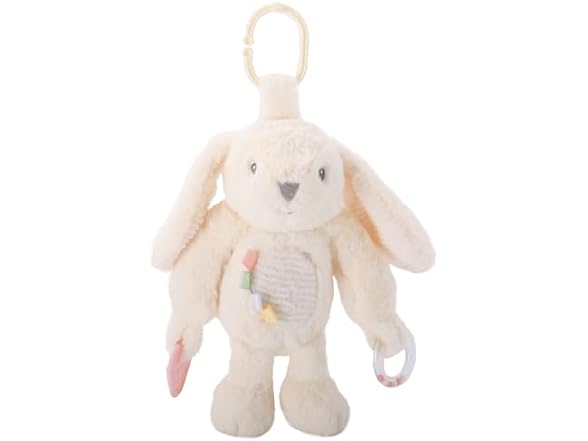Linzy 10" Beige Bunny Baby Stroller Toy