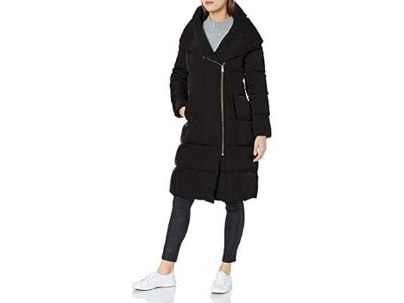 Cole Haan Women's Zip Hooded Quilted Down Coat (XS)