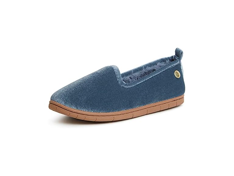 Dearfoams Women's Shiny Velour Slippers
