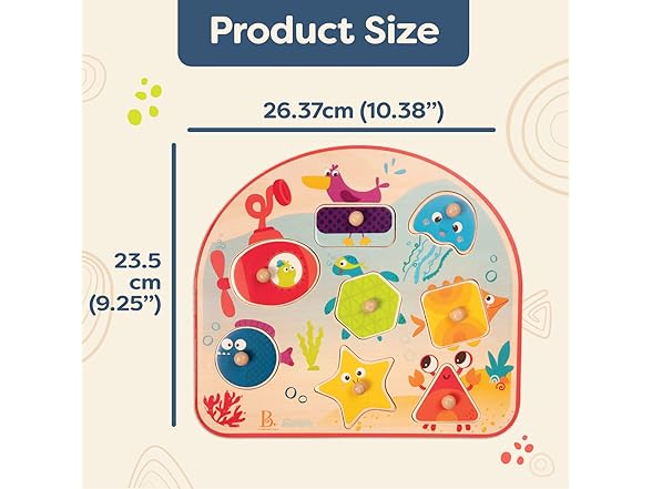 B. toys – Sea Treasures – Wooden Peg Puzzle