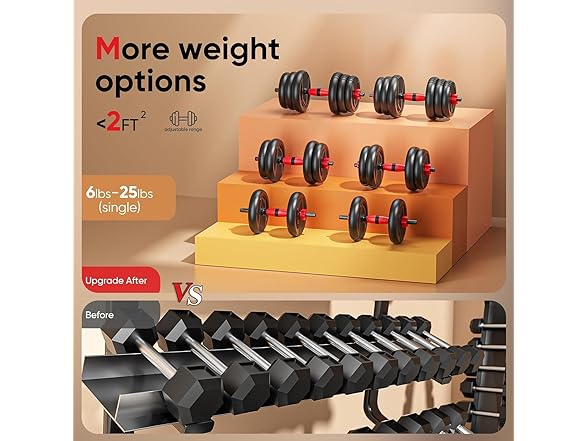 UNNMIIY Adjustable Dumbbells | 45lbs