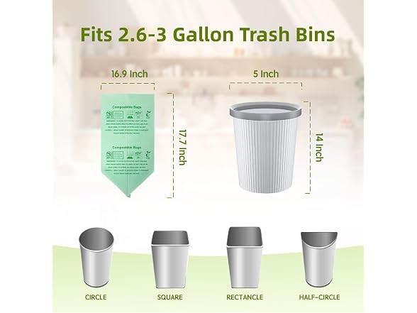 OMOTIYA Compostable Trash Bags