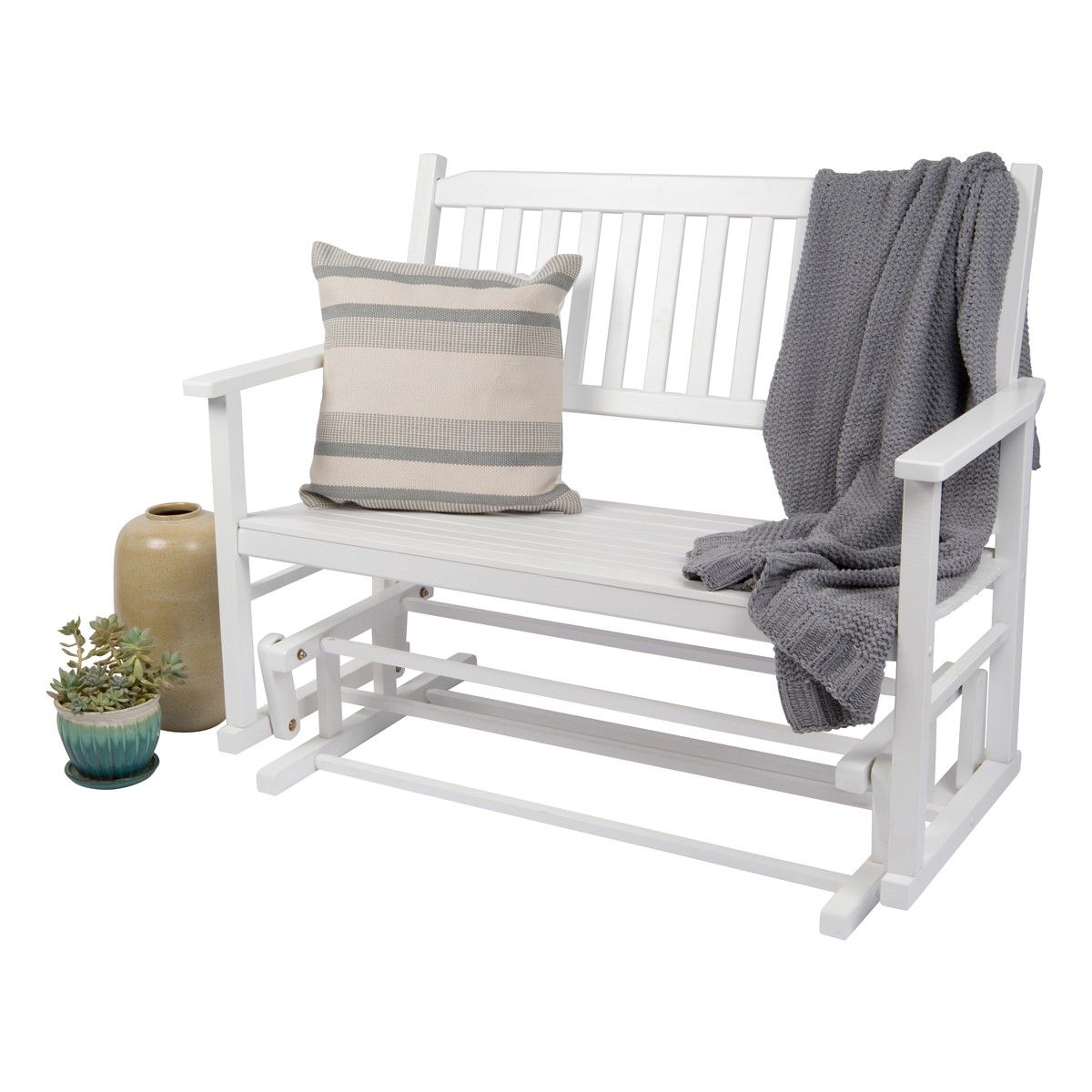 Shine Company Torrey Outdoor Patio Glider Bench - Gallery 21