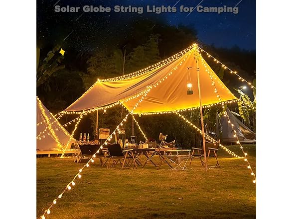 Vigdur GAR-115 (2 Pack) 15ft Solar Globe String Lights
