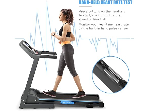 GYMAX Folding Treadmill, Electric