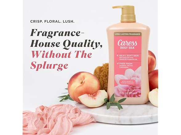Caress Daily Silk, White peach and
