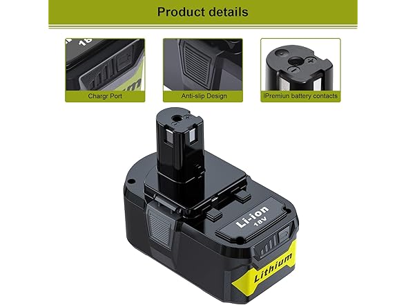 Simple Plus Replacement Battery Ryobi 18V ONE+ 6Ah