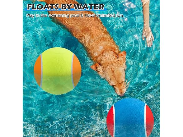 EXPAWLORER Giant Tennis Balls for Dogs- 2Pcs 