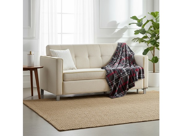 Midnight Plaid Throw Blanket