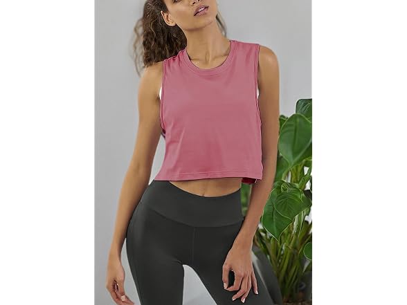 Mippo Women (S) Crop Top Workout Shirts Tank Tops