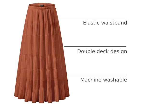 Nashalyly Women (XL) Chiffon Elastic High Skirts