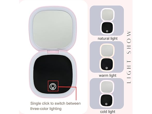 YABAHU Dual-Side Illuminating Beauty Mirror