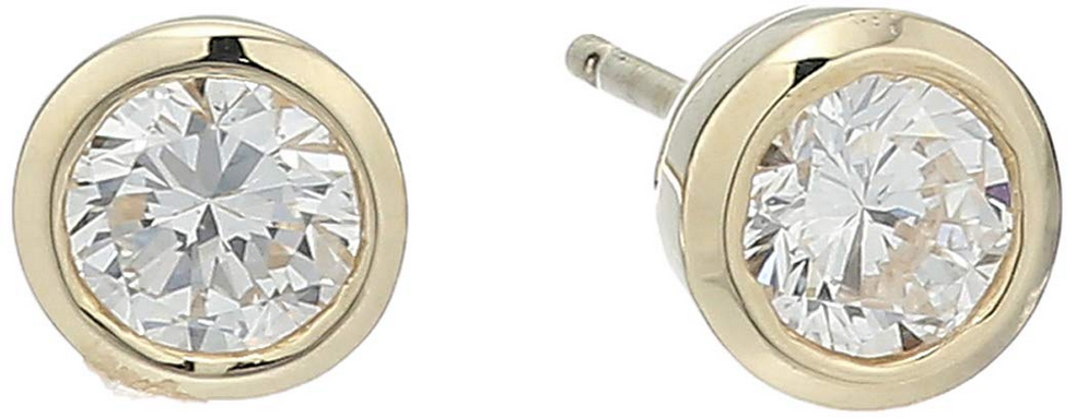 Amazon Essentials Earrings Bezel Studs - Gallery 4