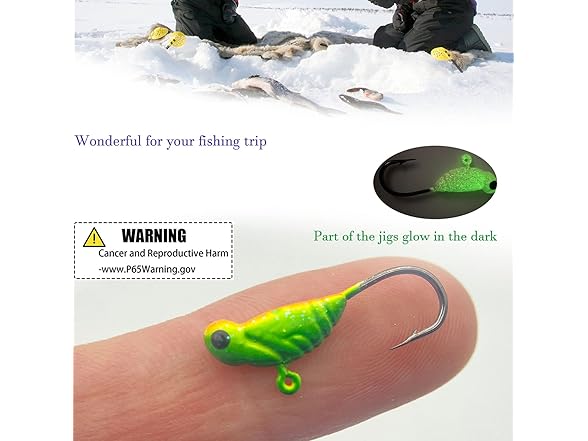 Jiatai Fishing 25Pcs Ice Fishing Jigs