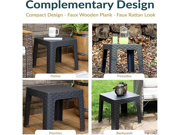 Sunnydaze Adirondack Small Outdoor Side Table