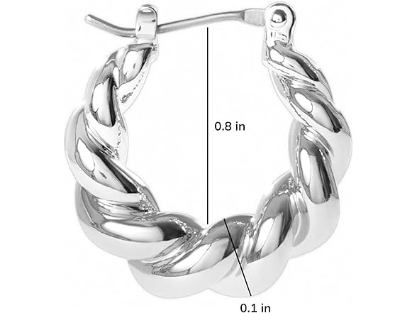 Ana Luisa Twisted Huggie Silver Earrings