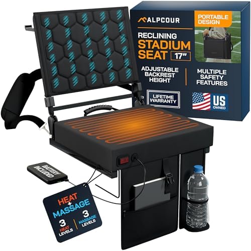 Alpcour Folding HM Reclining Stadium Seat - Blk