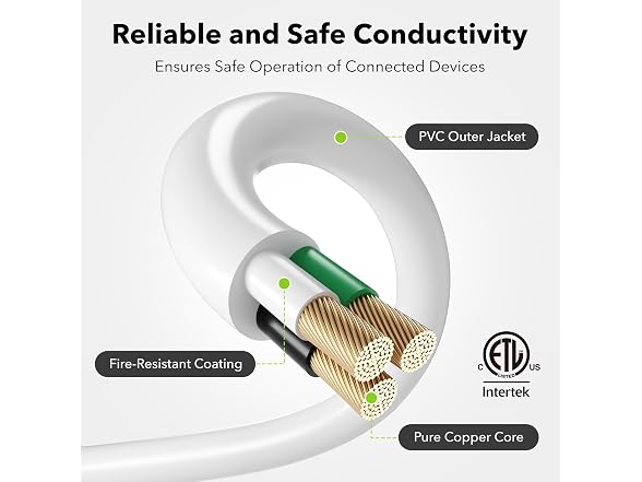 BN-LINK 9ft Outdoor Extension Cord, 3-Prong, 16 Gauge