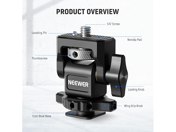 NEEWER Camera Monitor Mount w/ Cold Shoe