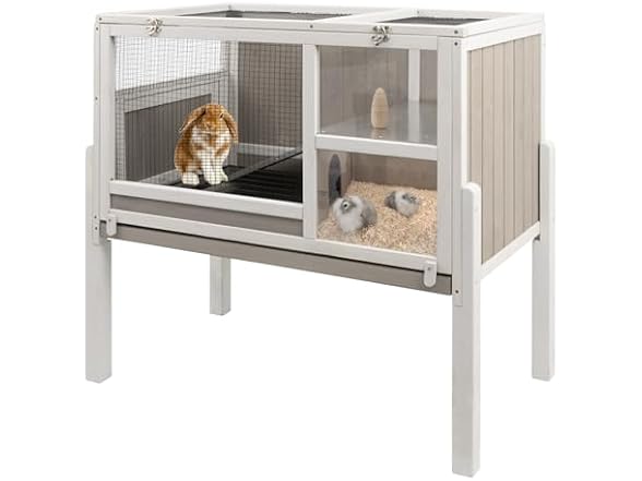 Gowoodhut Elevated Guinea Pig Cage with Detach Legs