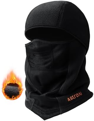 AstroAI ASISK1P M AstroAI Balaclava Ski Mask, Black Blac
