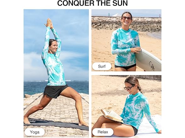 Kanu Surf Women's LS Rash Top Aqua (M)