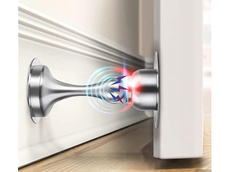 WINONLY LY-MDS-6PSS-6 Magnetic Door Stop 6 Pack Silv