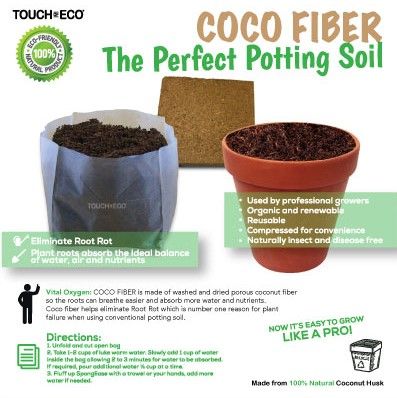 Natural Coco Fiber Expanding Soil-3pk - Gallery 10