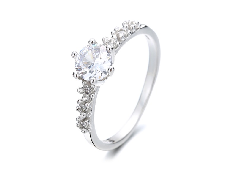  IGT-DAAS-DRS7019-8 8 Sterling Silver Engagement Ring 