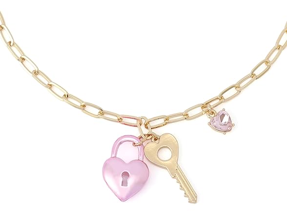 Betsey Johnson Sweetheart Lock Necklace