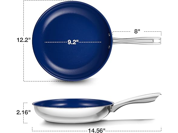 Stainless Steel Frying Pan with Lid