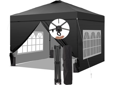 $104.99, Was $125.98, 16% Off! Saemoza 10x10 Pop Up Canopy Tent with One Push Setup dealfomo