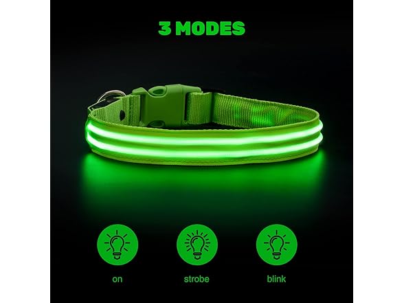 Geekman LED Dog Collar, Rechargeable