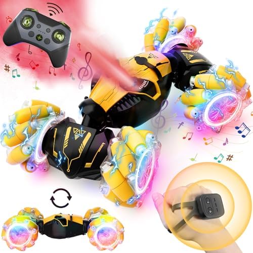 HarworLife Gesture Sensing RC Stunt Car - Yellow