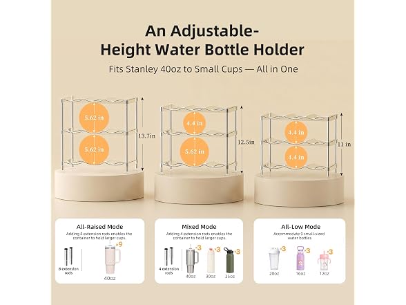 VNYIFAN Stackable Water Bottle Organizer