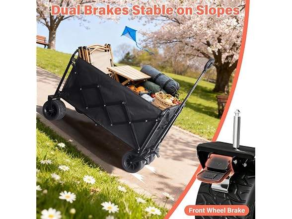 Collapsible Wagon Cart with All-Terrain Wheels