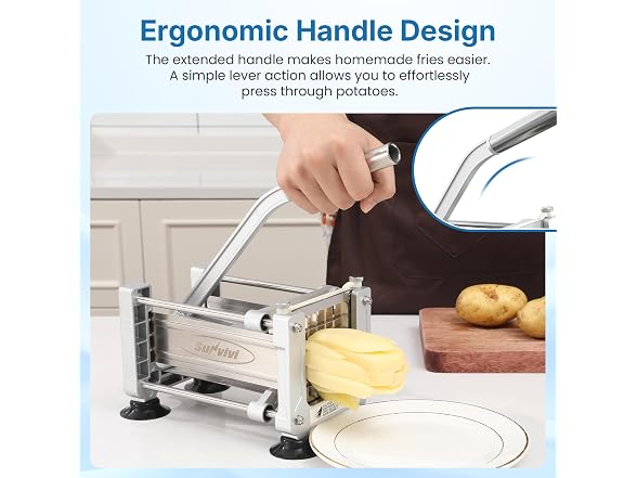 SUNVIVIPRO Commercial French Fry Cutter